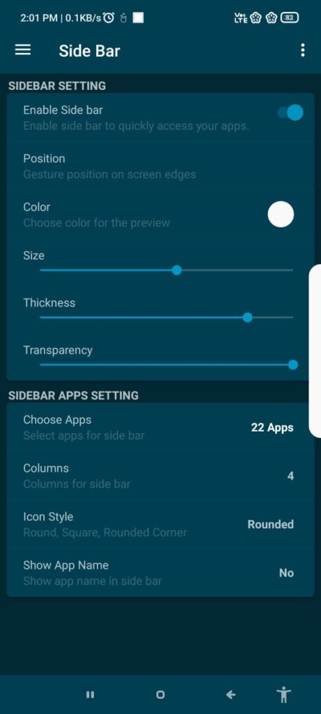 Edge side bar app