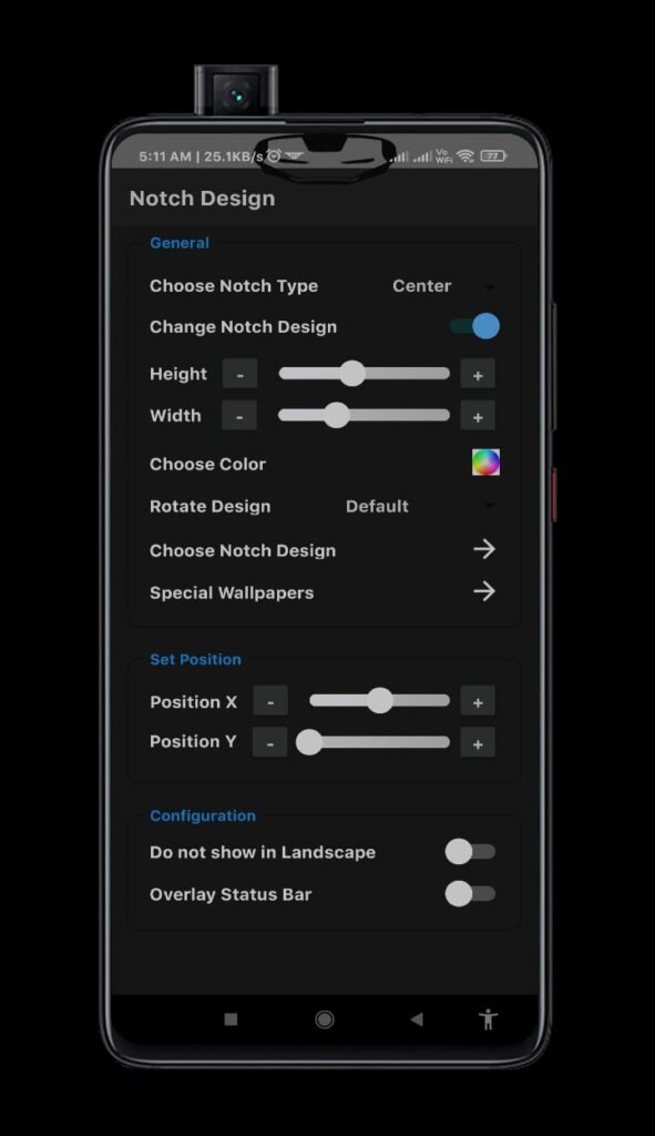 Set new- notch design