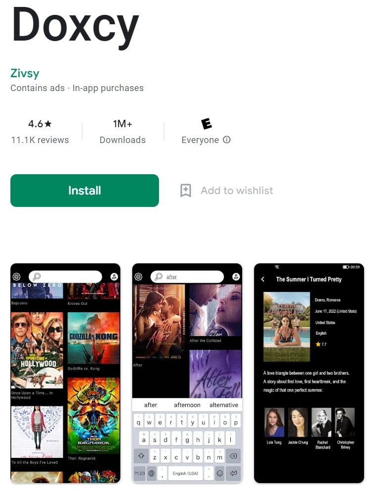 doxcy app movies